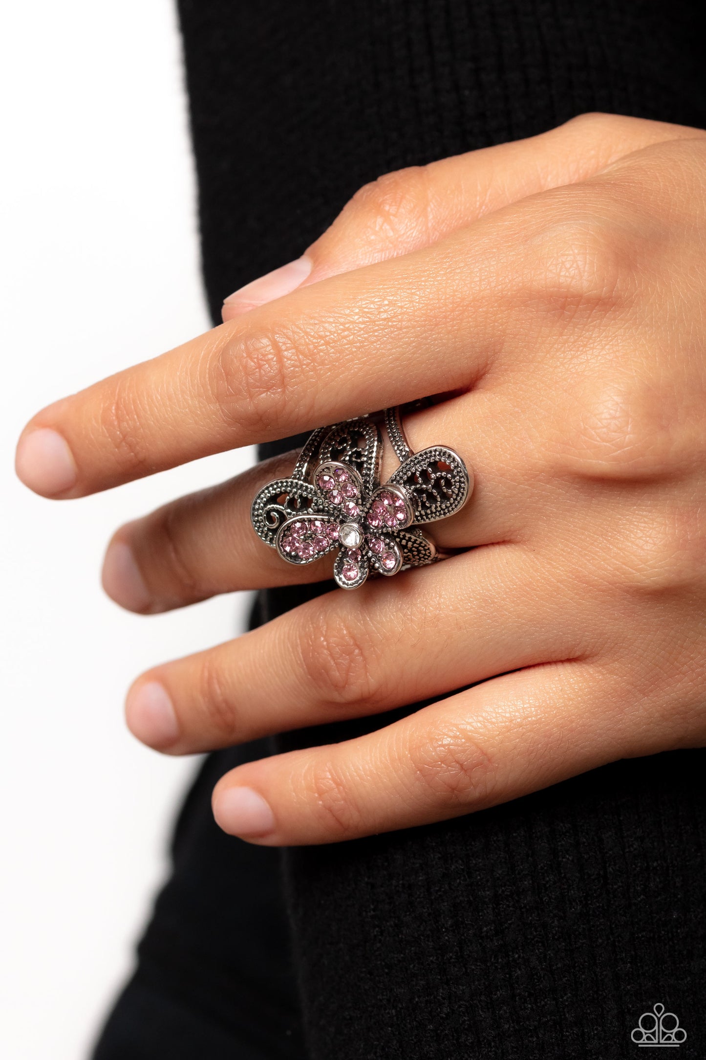 Paparazzi Garden Escapade - Pink Ring-Paparazzi Jewelry Images 