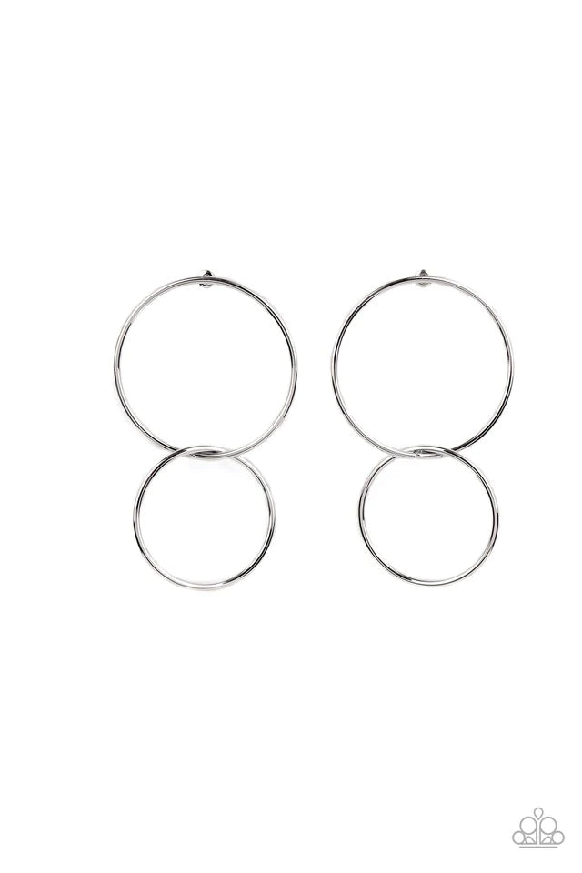 Paparazzi City Simplicity - Silver Hoop Earrings - A Finishing Touch Jewelry