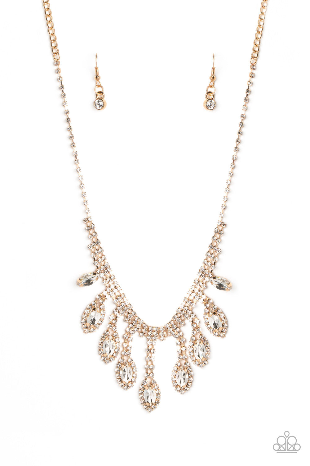 Paparazzi REIGNING Romance - Gold Necklace   -Paparazzi Jewelry Images 