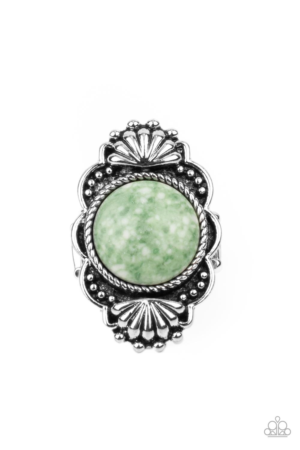 Atlantis Adventure - Green Ring - Paparazzi jewelry image