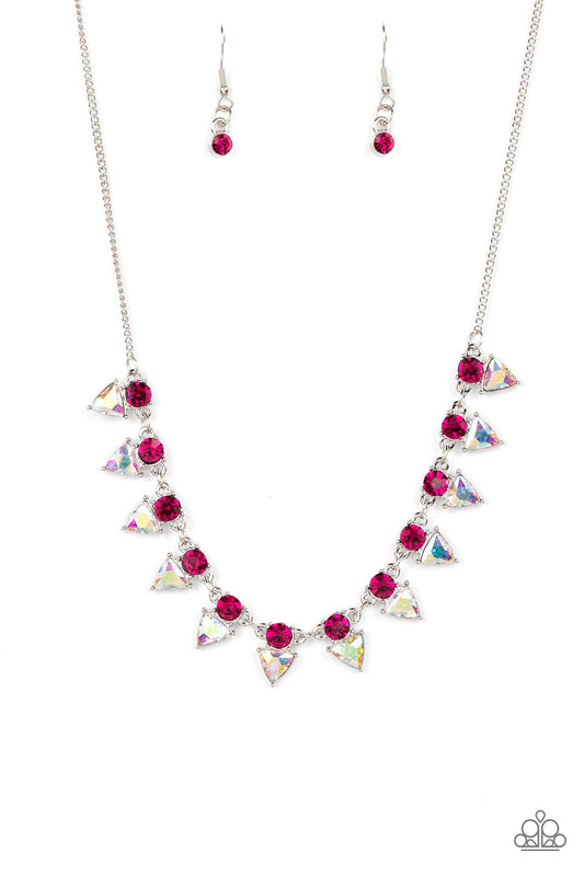 Paparazzi Razor-Sharp Refinement - Pink Necklace - A Finishing Touch Jewelry