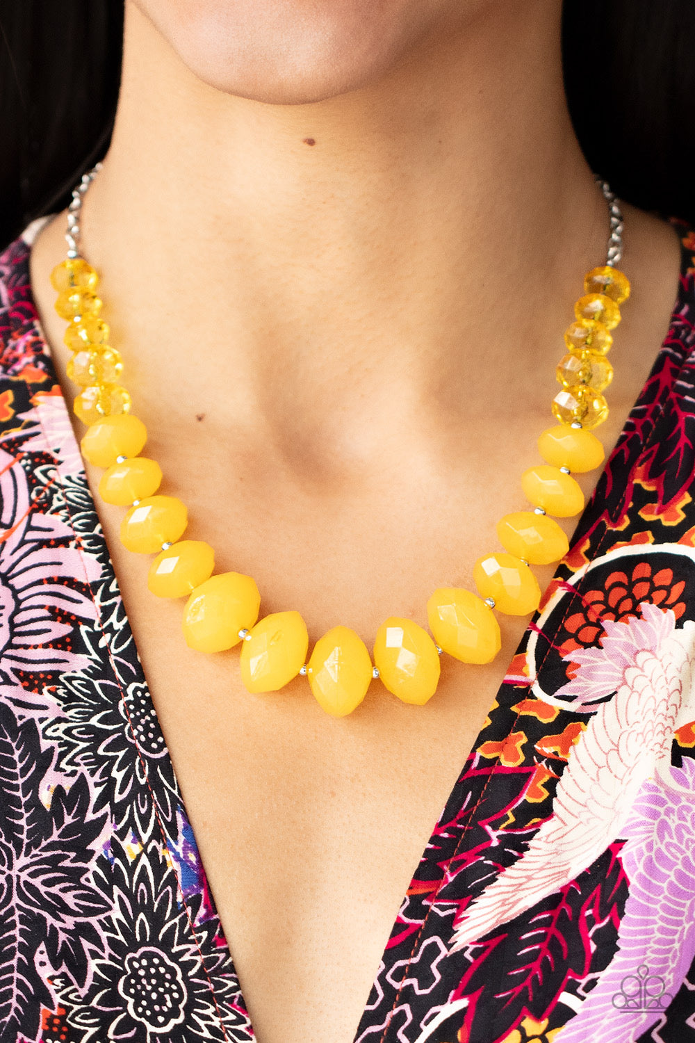 Paparazzi 2 Piece Set: Happy-GLOW-Lucky - Yellow Necklace & Keep GLOWING Forward - Yellow Bracelet