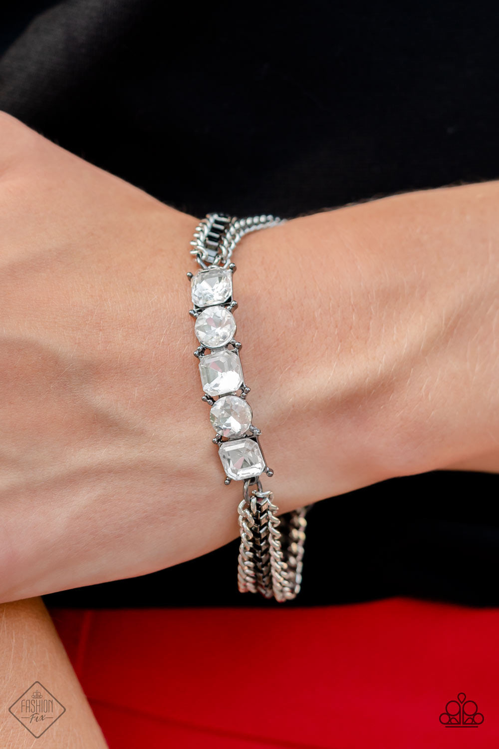 Paparazzi Tyrant Treasure - Black Bracelet- November 2023- Fashion Fix-Paparazzi Jewelry Images 