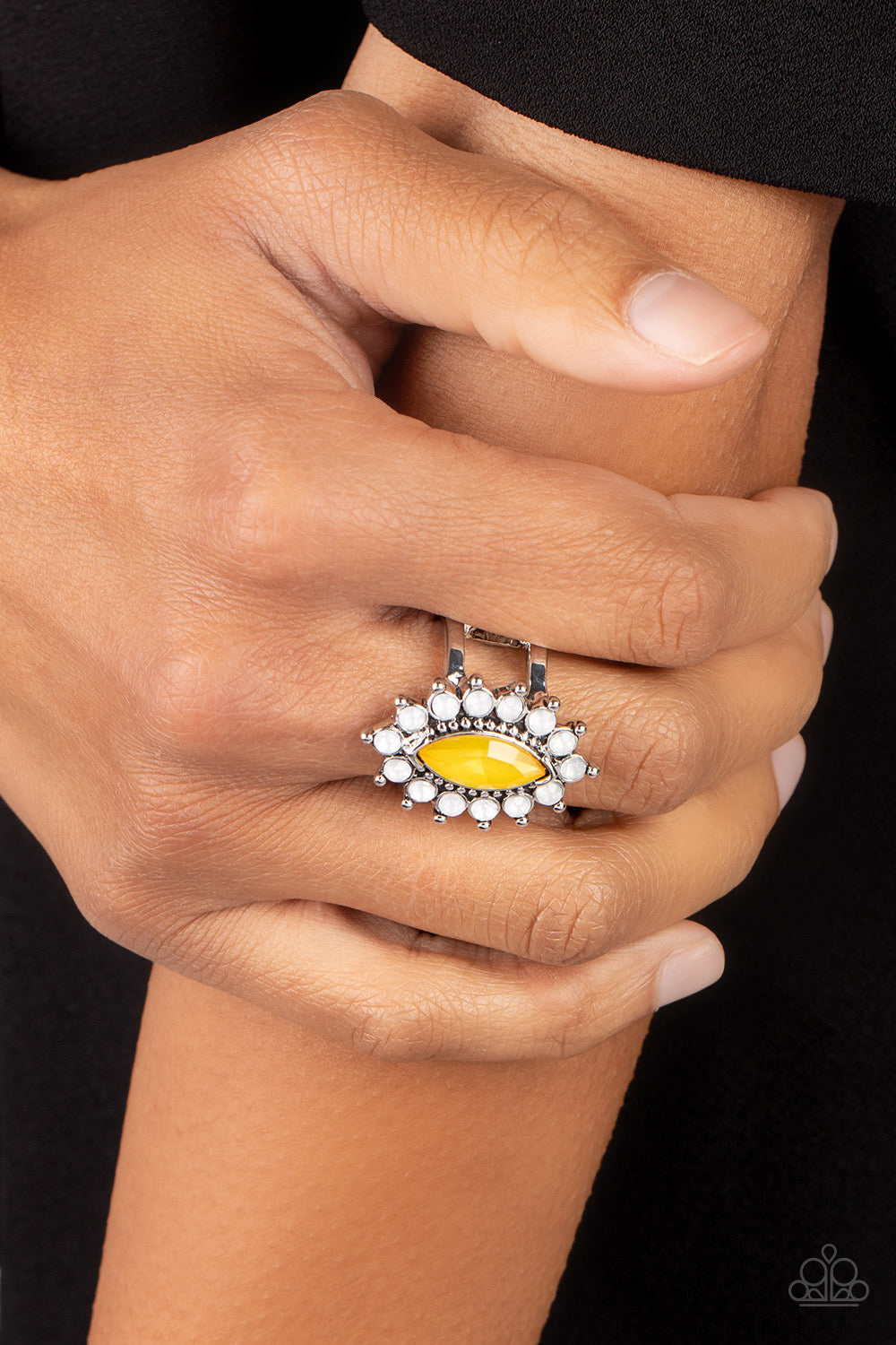 Paparazzi Everlasting Eden - Yellow Ring -Paparazzi Jewelry Images