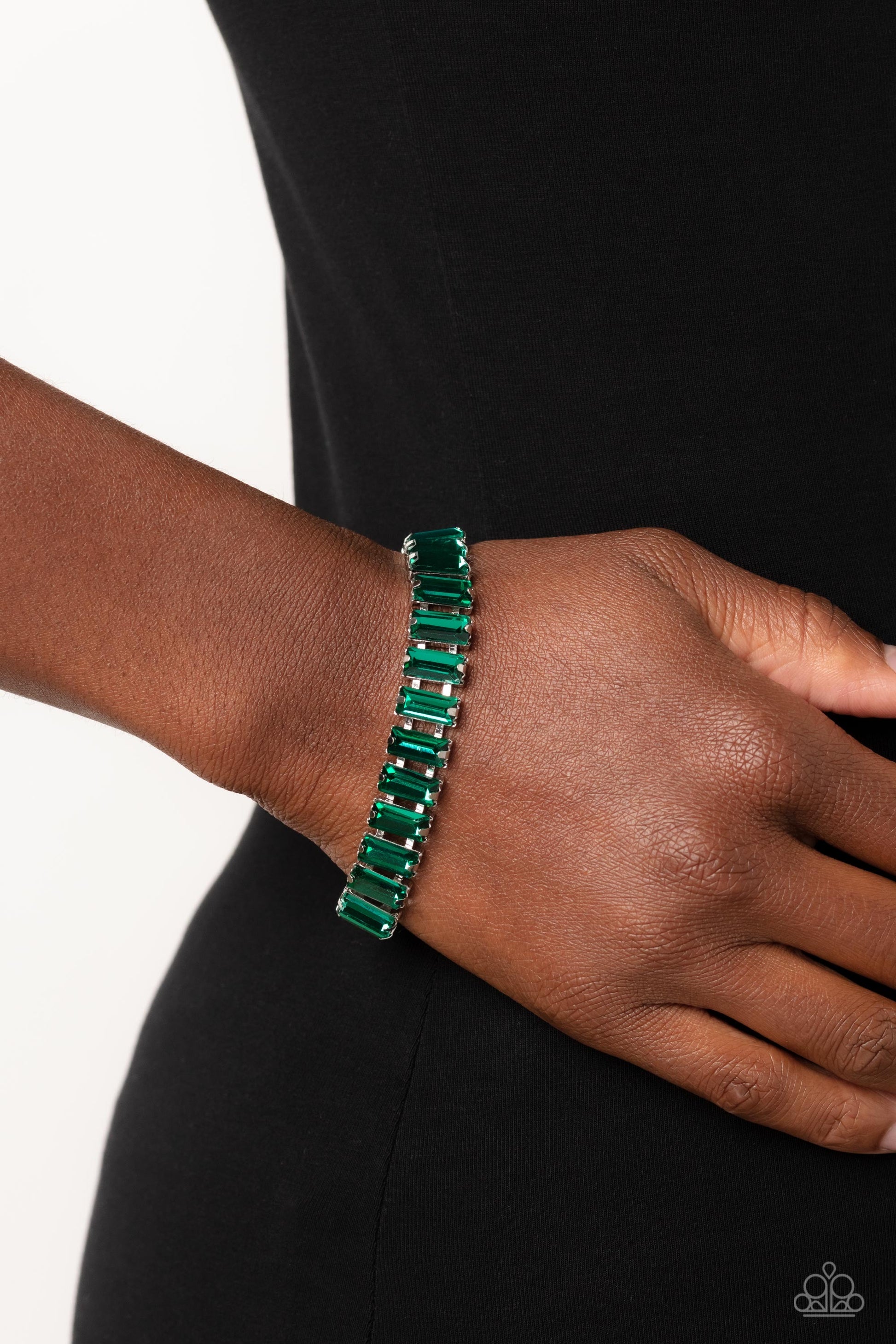 Paparazzi Darling Debutante - Green Bracelet -Paparazzi Jewelry Images 