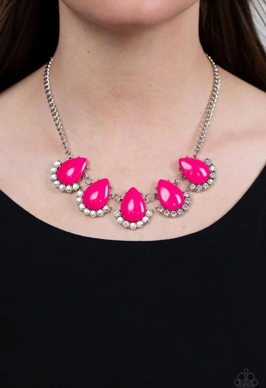 Paparazzi Ethereal Exaggerations - Pink Necklace