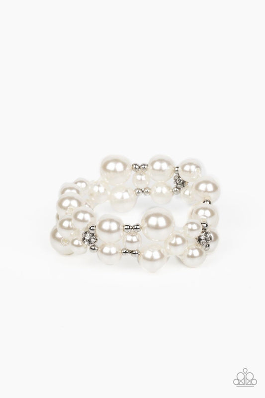 Paparazzi Her Serene Highness - White Bracelet