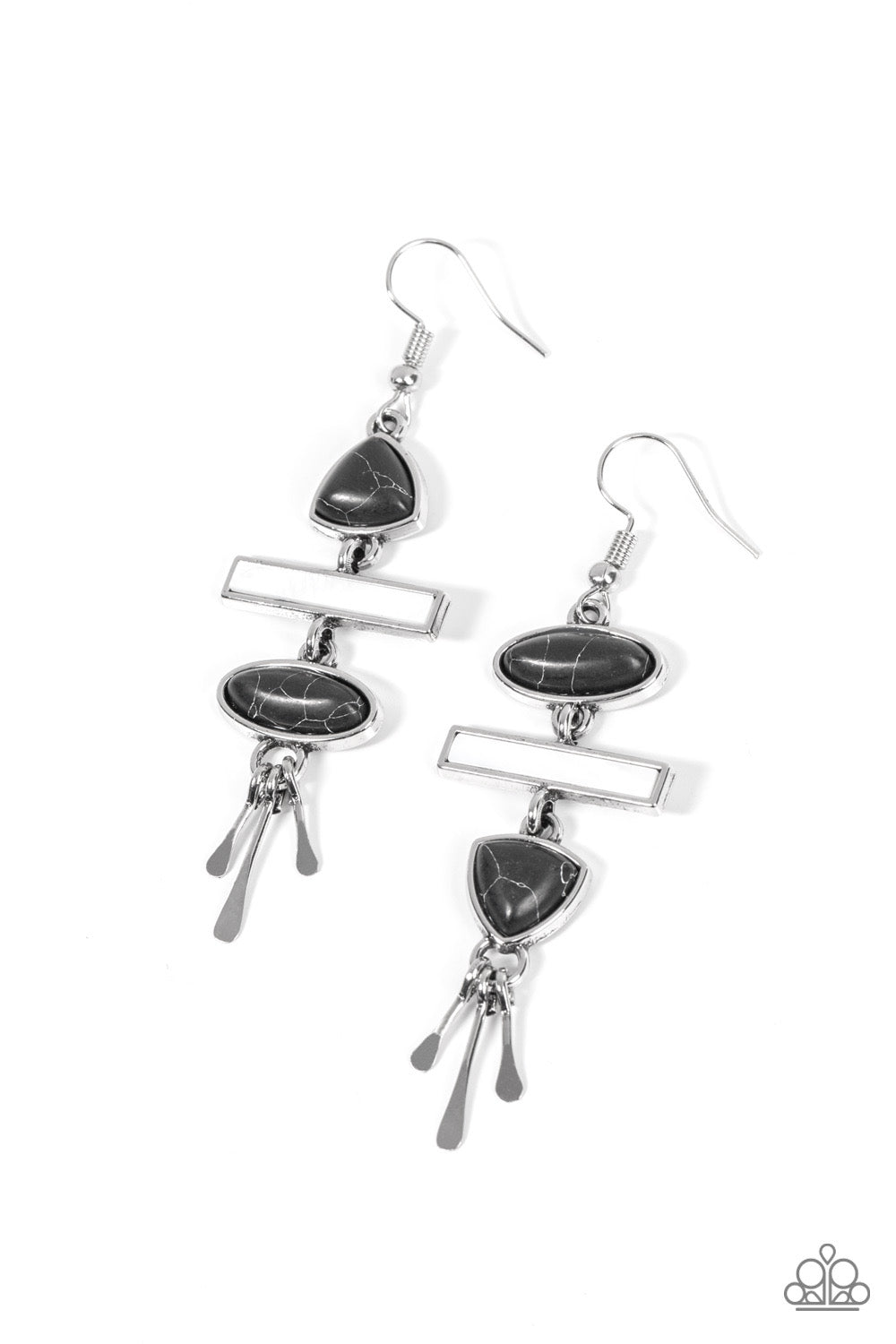 Paparazzi Artisan Eden - Black Necklace and Adventurously Artisan - Black Earrings - 2 Piece Set