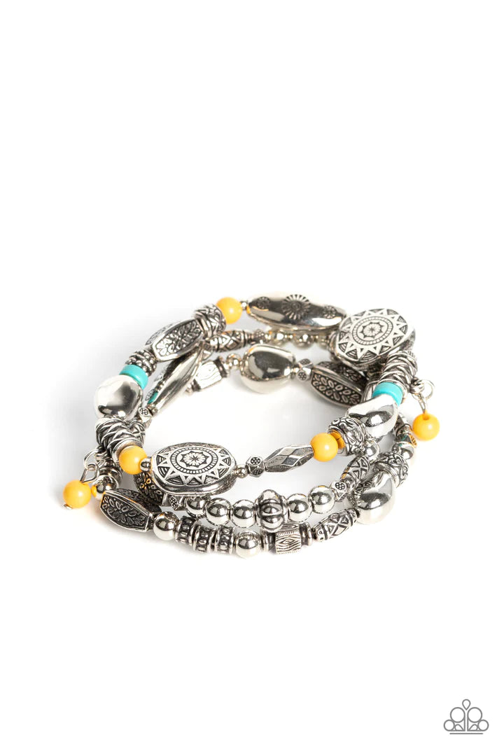 Paparazzi Western Quest Yellow Bracelet