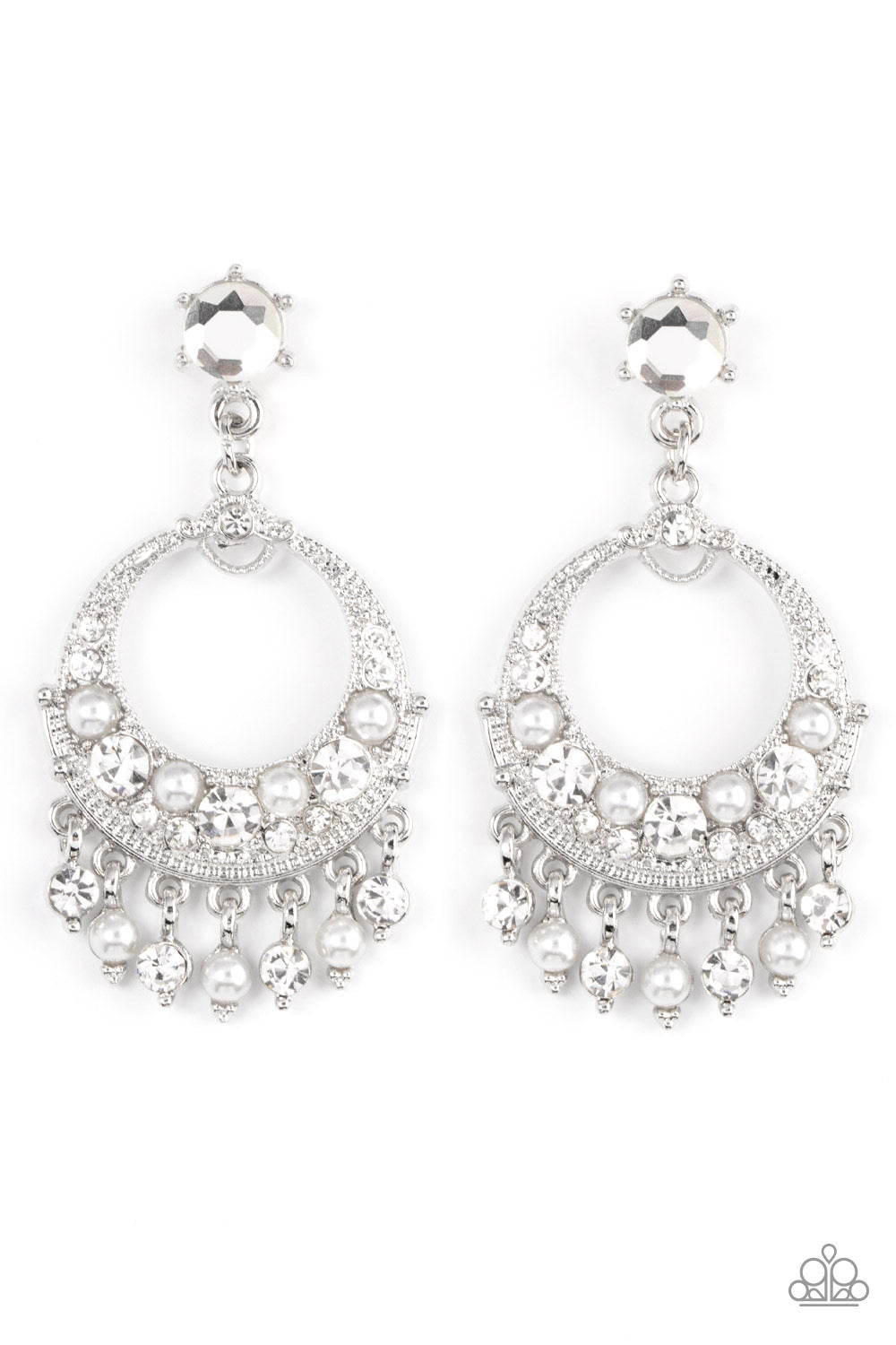 Paparazzi Marrakesh Request - White Earrings