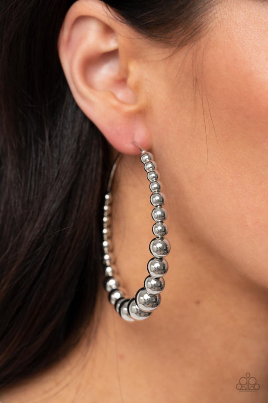 Paparazzi Show Off Your Curves - Silver Earring - A Finishing Touch Jewelry