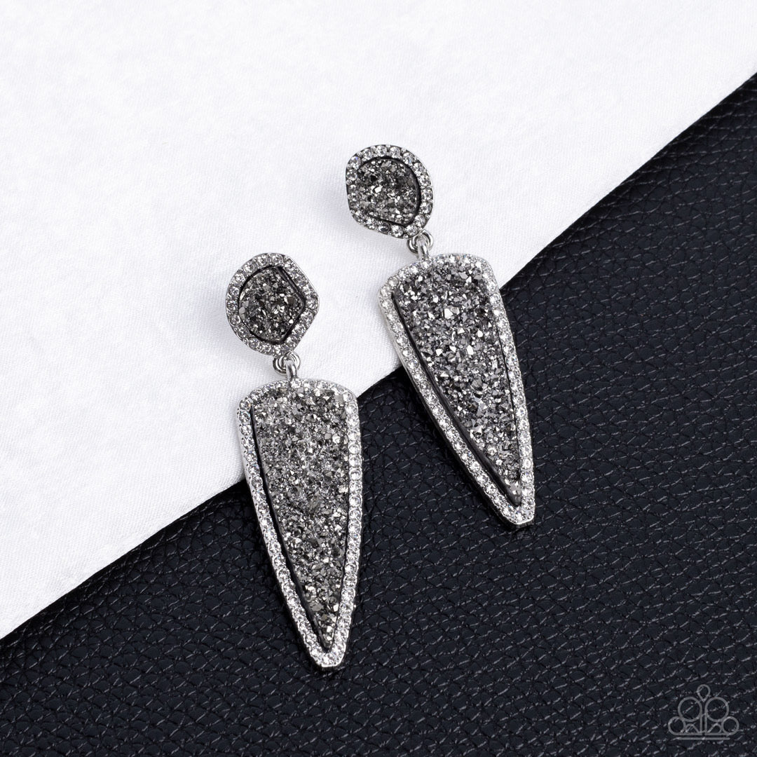 A Finishing Touch Druzy Desire - Silver Earrings