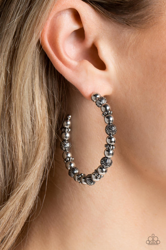 Paparazzi Rebuilt Ruins - Silver Earrings 