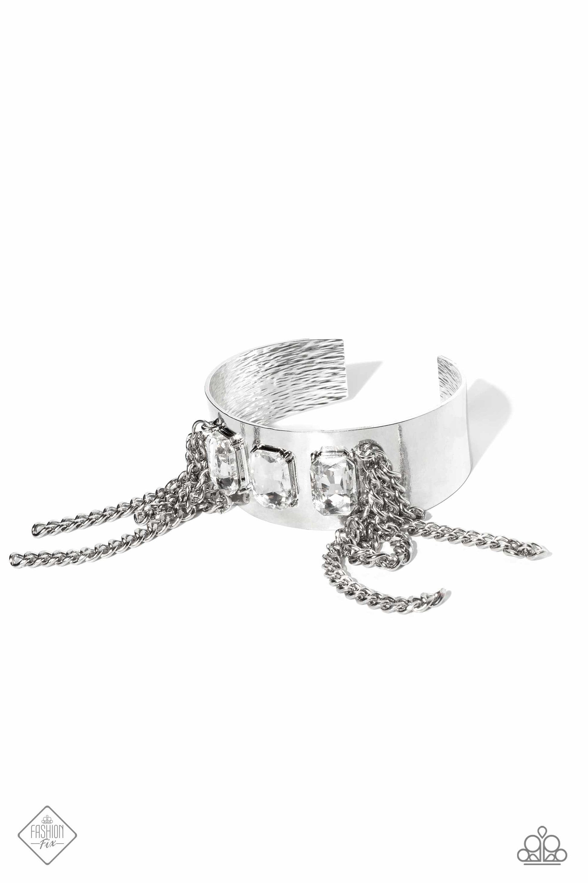 Paparazzi CHAIN Showers - White Bracelet -Paparazzi Jewelry Images 