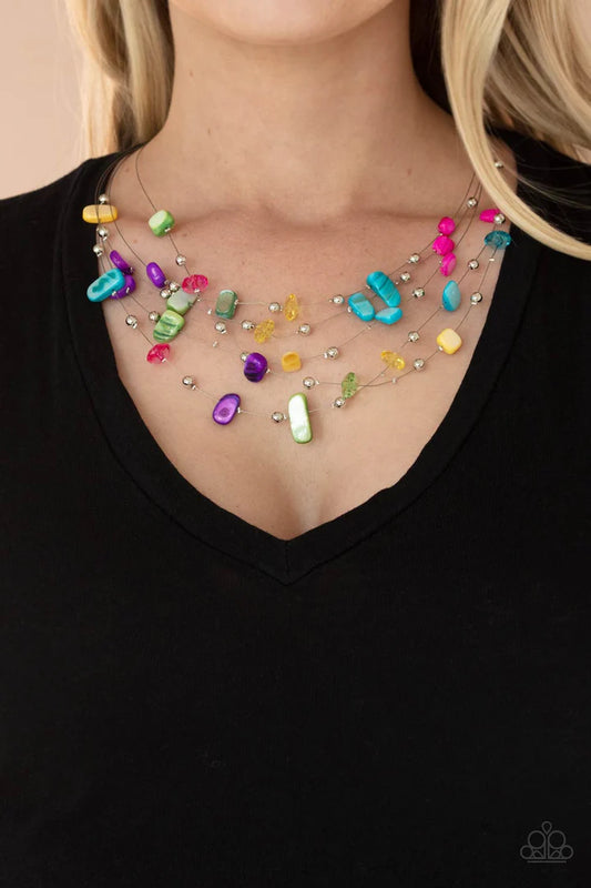 Paparazzi Prismatic Pebbles Multi Necklace Paparazzi Jewelry Images 