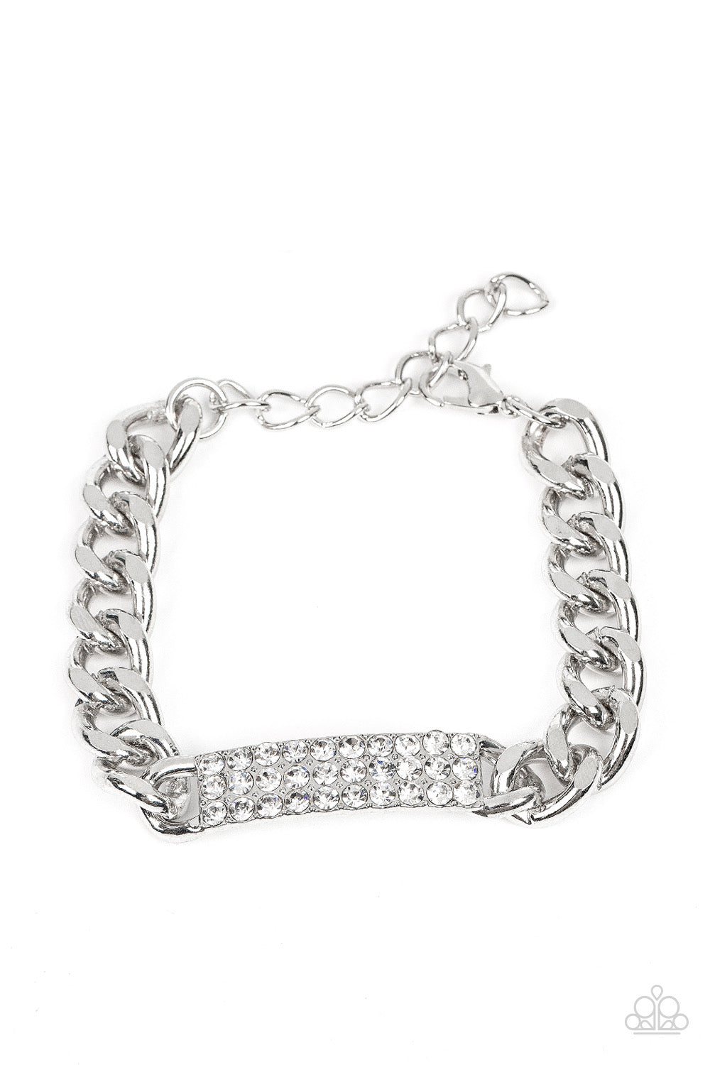 Paparazzi Icy Impact - White Bracelet