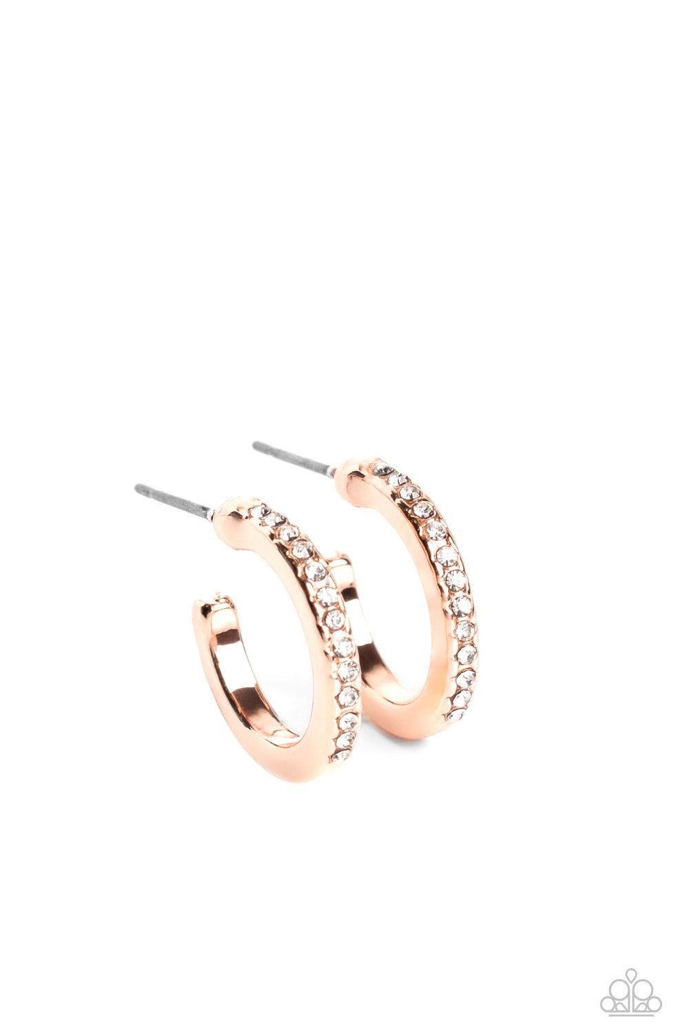 Paparazzi Audaciously Angelic - Rose Gold Earrings -Paparazzi Jewelry Images 