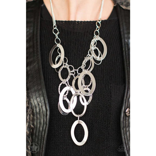 Paparazzi A Silver Spell - Blockbuster Necklace - A Finishing Touch 