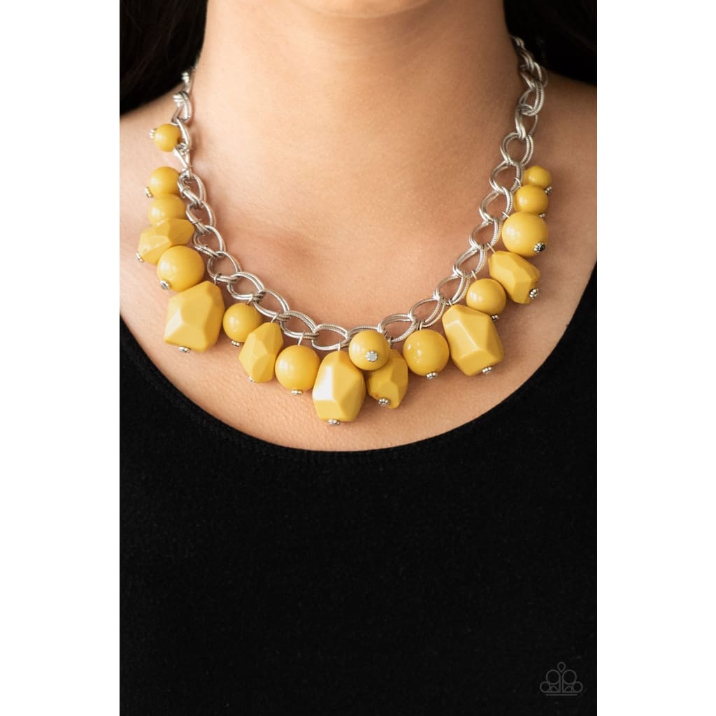 Paparazzi Gorgeously Globetrotter - Yellow - A Finishing Touch 