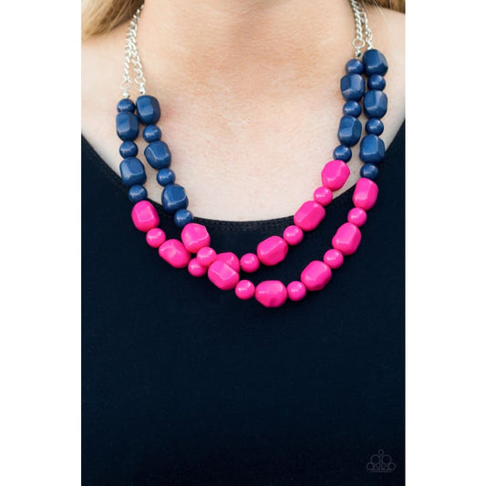 Paparazzi Island Excursion - Pink Bead Necklace - A Finishing Touch 