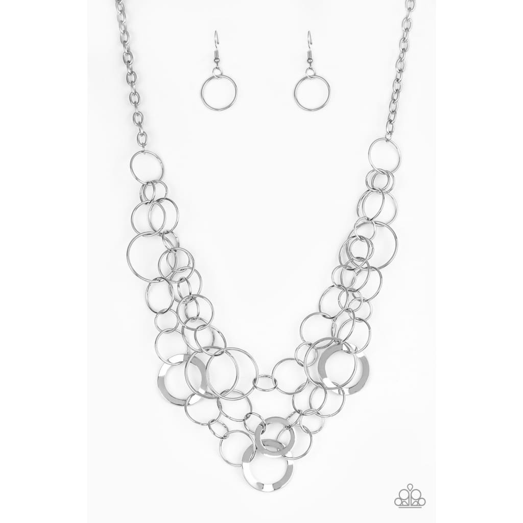 Paparazzi Main Street Mechanics - Silver Necklaces - A Finishing Touch 