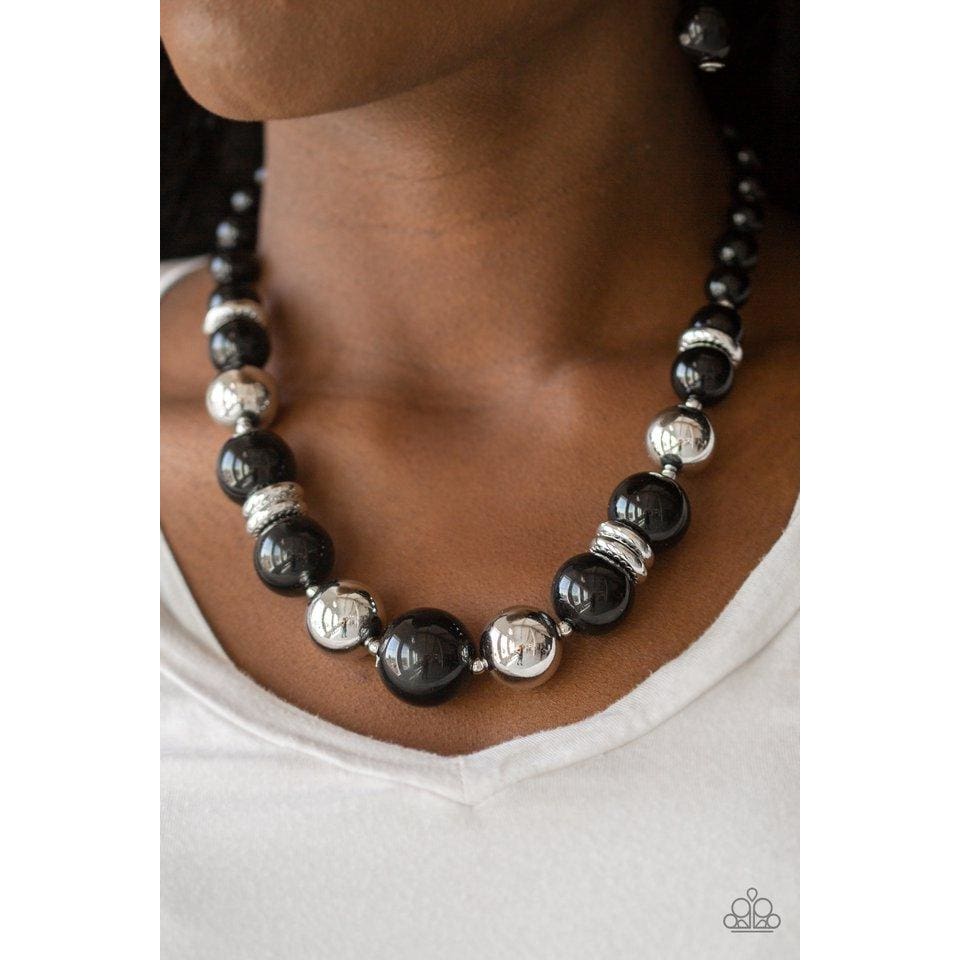 Paparazzi New York Nightlife Black Necklace - A Finishing Touch 