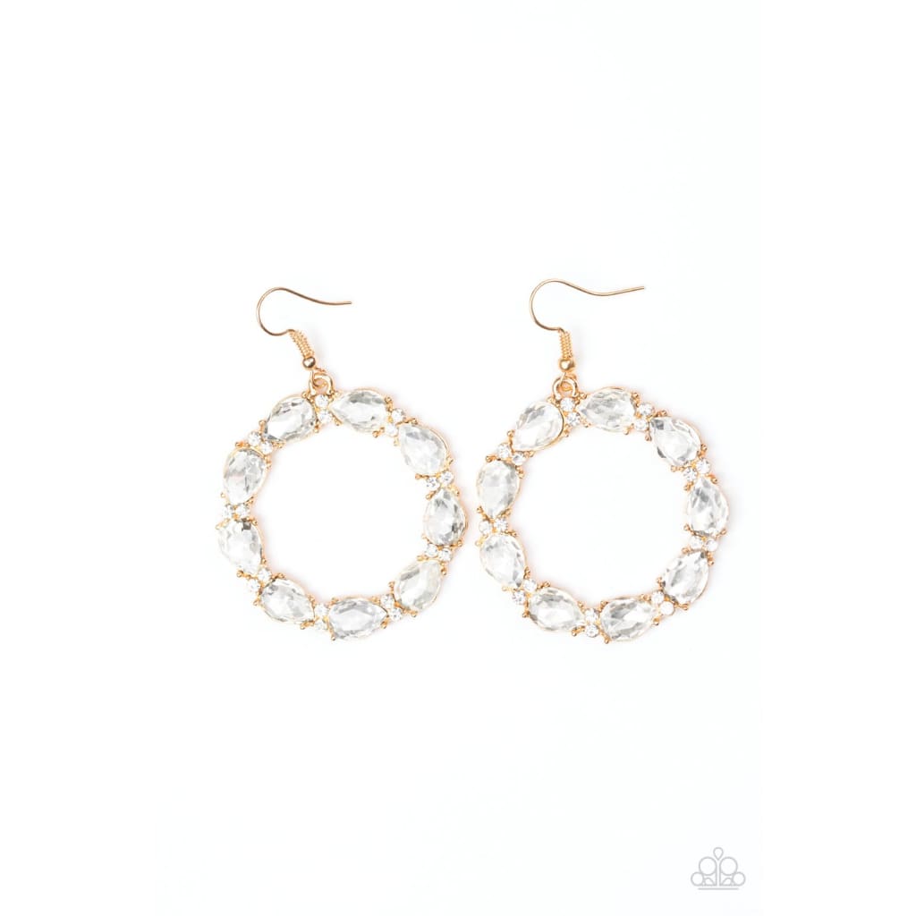 Paparazzi Ring Around The Rhinestones - Gold - A Finishing Touch 