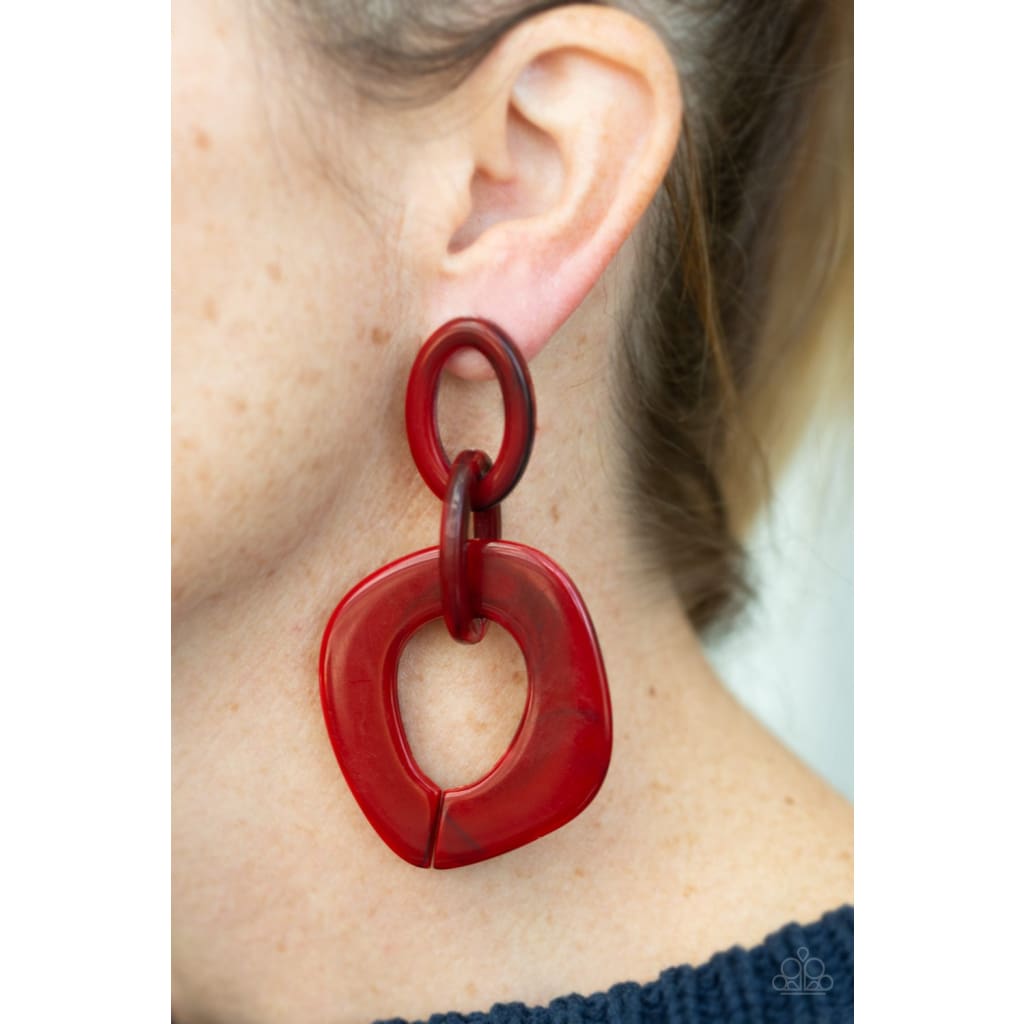 Paparazzi Torrid Tropicana - Red - A Finishing Touch 