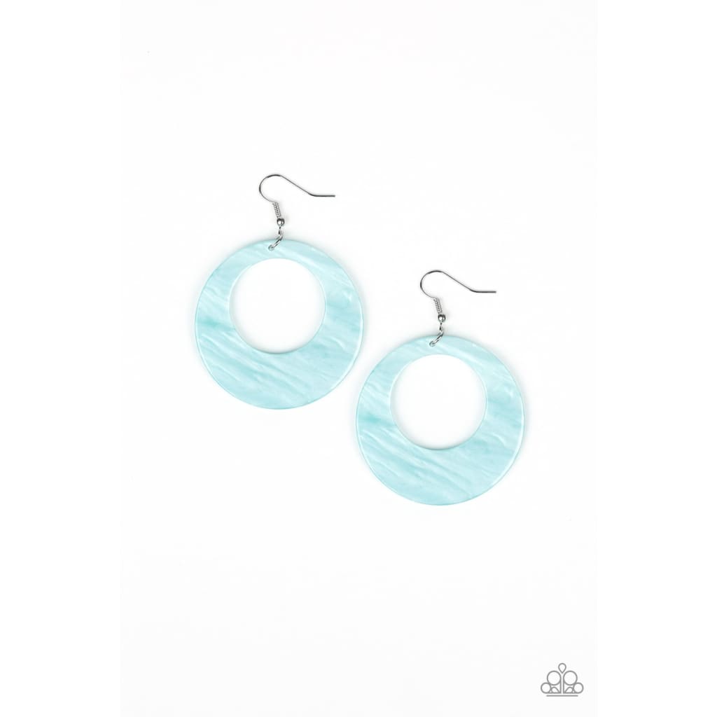 Paparazzi Tropical Trailblazer - Blue Earrings - A Finishing Touch 