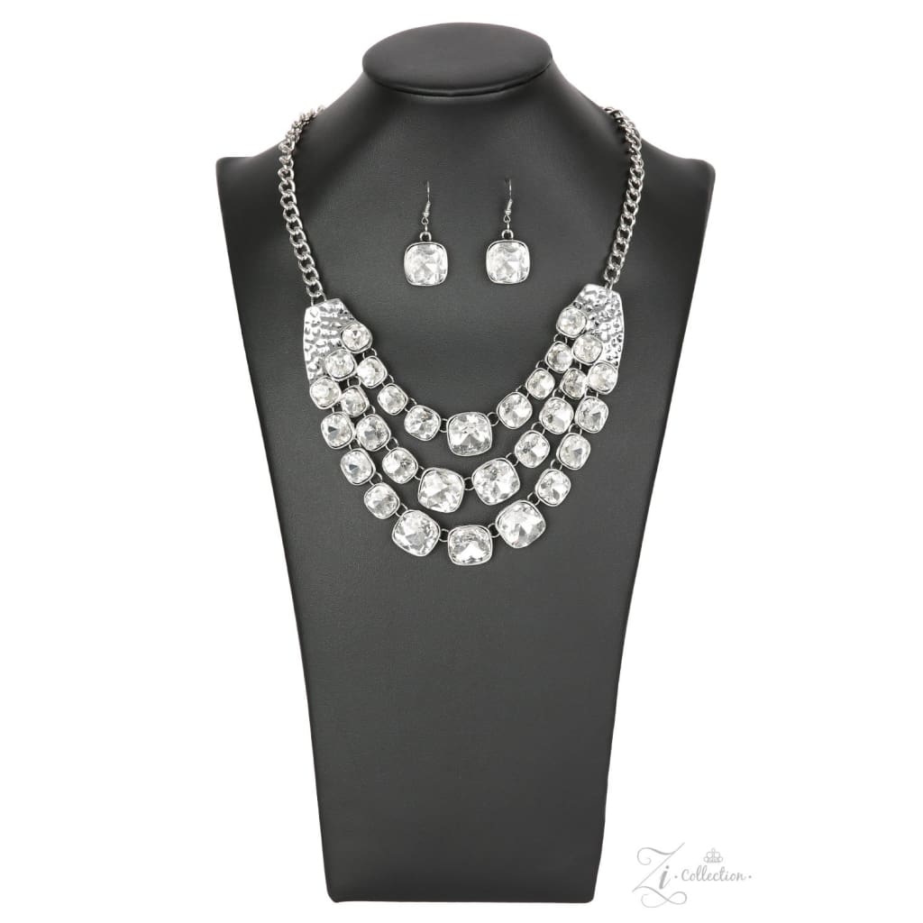 Paparazzi Unstoppable 2018 Zi Collection White Necklace - A Finishing Touch 